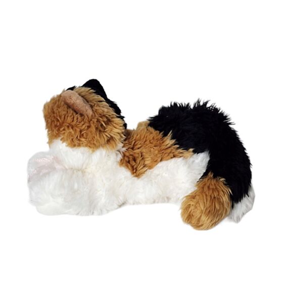Aurora World Plush Calico Cat Kitten Pink Bow Blue Eyes Stuffed Animal - Picture 3 of 9